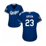 Women's Majestic Los Angeles Dodgers #23 Kirk Gibson Authentic Royal Blue Alternate Cool Base 2018 World Series MLB Jersey