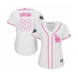 Women's Majestic Los Angeles Dodgers #23 Kirk Gibson Authentic White Fashion Cool Base 2018 World Series MLB Jersey