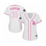 Women's Majestic Los Angeles Dodgers #31 Joc Pederson Authentic White Fashion Cool Base 2018 World Series MLB Jersey