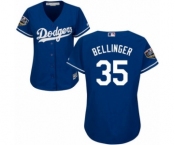 Women's Majestic Los Angeles Dodgers #35 Cody Bellinger Authentic Royal Blue Alternate Cool Base 2018 World Series MLB Jersey