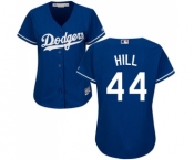 Women's Majestic Los Angeles Dodgers #44 Rich Hill Authentic Royal Blue Alternate Cool Base MLB Jersey