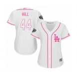 Women's Majestic Los Angeles Dodgers #44 Rich Hill Authentic White Fashion Cool Base 2018 World Series MLB Jersey