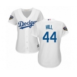 Women's Majestic Los Angeles Dodgers #44 Rich Hill Authentic White Home Cool Base 2018 World Series MLB Jersey