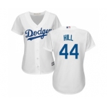 Women's Majestic Los Angeles Dodgers #44 Rich Hill Authentic White Home Cool Base MLB Jersey