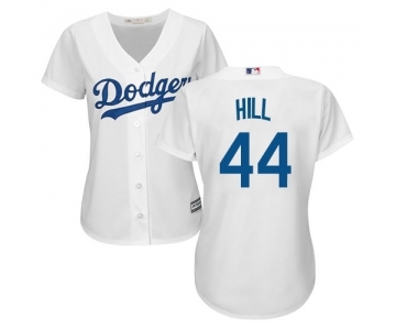 Women's Majestic Los Angeles Dodgers #44 Rich Hill Authentic White Home Cool Base MLB Jersey