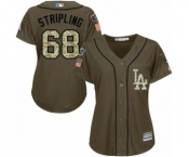 Women's Majestic Los Angeles Dodgers #68 Ross Stripling Authentic Green Salute to Service 2018 World Series MLB Jersey