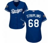 Women's Majestic Los Angeles Dodgers #68 Ross Stripling Authentic Royal Blue Alternate Cool Base 2018 World Series MLB Jersey