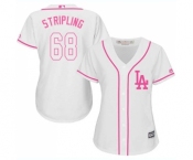 Women's Majestic Los Angeles Dodgers #68 Ross Stripling Authentic White Fashion Cool Base MLB Jersey