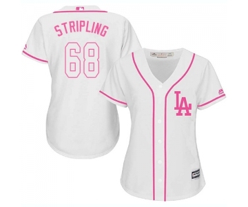 Women's Majestic Los Angeles Dodgers #68 Ross Stripling Authentic White Fashion Cool Base MLB Jersey