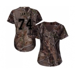 Women's Majestic Los Angeles Dodgers #74 Kenley Jansen Authentic Camo Realtree Collection Flex Base MLB Jersey