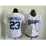 women mlb jerseys los angeles dodgers #23 gonzalez white