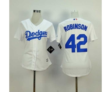 women mlb jerseys los angeles dodgers #42 robinson white