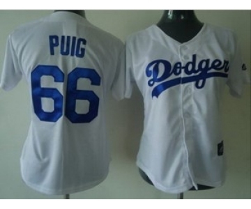 women mlb jerseys los angeles dodgers #66 puig white