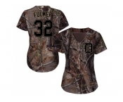 Women Detroit Tigers #32 Michael Fulmer Camo Realtree Collection Cool Base Stitched MLB Jersey