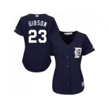 Women's Detroit Tigers #23 Kirk Gibson Navy Blue Alternate Stitched MLB Jersey