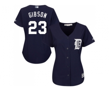 Women's Detroit Tigers #23 Kirk Gibson Navy Blue Alternate Stitched MLB Jersey