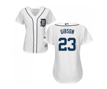 Women's Detroit Tigers #23 Kirk Gibson White Home Stitched MLB Jersey