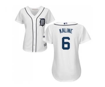 Women's Detroit Tigers #6 Al Kaline White Home Stitched MLB Jersey