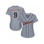 Women's Detroit Tigers #9 Nick Castellanos Grey Road Stitched MLB Jersey