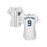 Women's Detroit Tigers #9 Nick Castellanos White Home Stitched MLB Jersey