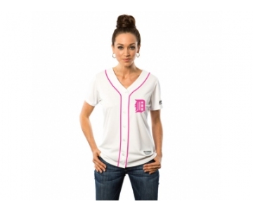 Women's Detroit Tigers White Home 2016 Mother's Day Cool Base Team Jersey