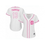 Women's Majestic Detroit Tigers #13 Lance Parrish Authentic White Fashion Cool Base MLB Jersey