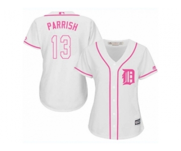 Women's Majestic Detroit Tigers #13 Lance Parrish Authentic White Fashion Cool Base MLB Jersey