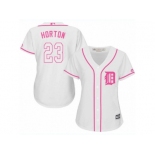 Women's Majestic Detroit Tigers #23 Willie Horton Authentic White Fashion Cool Base MLB Jersey