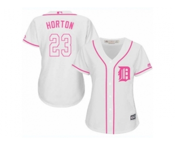 Women's Majestic Detroit Tigers #23 Willie Horton Authentic White Fashion Cool Base MLB Jersey