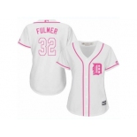 Women's Majestic Detroit Tigers #32 Michael Fulmer Replica White Fashion Cool Base MLB Jersey