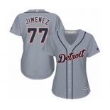 Women's Majestic Detroit Tigers #77 Joe Jimenez Authentic Grey Road Cool Base MLB Jersey