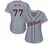 Women's Majestic Detroit Tigers #77 Joe Jimenez Authentic Grey Road Cool Base MLB Jersey