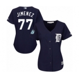 Women's Majestic Detroit Tigers #77 Joe Jimenez Authentic Navy Blue Alternate Cool Base MLB Jersey