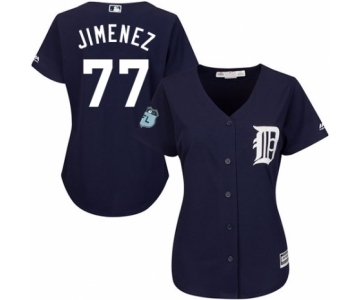 Women's Majestic Detroit Tigers #77 Joe Jimenez Authentic Navy Blue Alternate Cool Base MLB Jersey