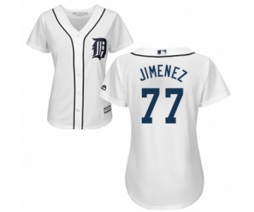 Women's Majestic Detroit Tigers #77 Joe Jimenez Authentic White Home Cool Base MLB Jersey