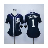 women mlb jerseys detroit tigers #1 iglesias blue