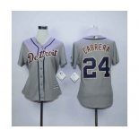 women mlb jerseys detroit tigers #24 cabrera grey