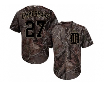 Youth Detroit Tigers #27 Jordan Zimmermann Camo Realtree Collection Cool Base Stitched MLB Jersey