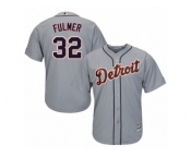 Youth Majestic Detroit Tigers #32 Michael Fulmer Replica Grey Road Cool Base MLB Jersey