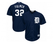 Youth Majestic Detroit Tigers #32 Michael Fulmer Replica Navy Blue Alternate Cool Base MLB Jersey