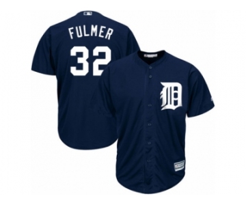 Youth Majestic Detroit Tigers #32 Michael Fulmer Replica Navy Blue Alternate Cool Base MLB Jersey