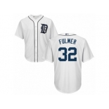 Youth Majestic Detroit Tigers #32 Michael Fulmer Replica White Home Cool Base MLB Jersey