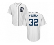 Youth Majestic Detroit Tigers #32 Michael Fulmer Replica White Home Cool Base MLB Jersey