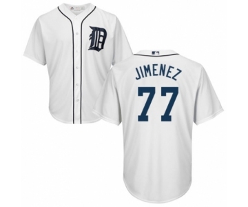 Youth Majestic Detroit Tigers #77 Joe Jimenez Authentic White Home Cool Base MLB Jersey