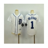 youth mlb jerseys detroit tigers #1 iglesias white