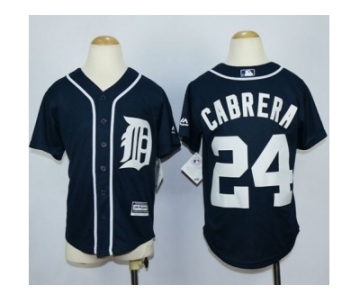 youth mlb jerseys detroit tigers #24 cabrera blue