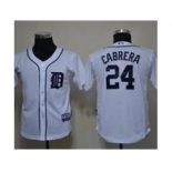 youth mlb jerseys detroit tigers #24 cabrera white