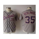 youth mlb jerseys detroit tigers #35 verlander grey