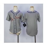 youth mlb jerseys detroit tigers blank grey