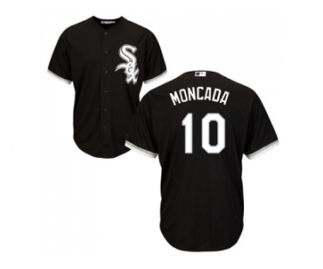 Youth Chicago White Sox #10 Yoan Moncada Black Cool Base Stitched MLB Jersey